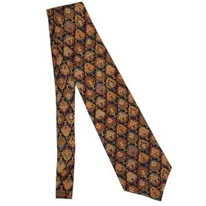 Smithsonian Institute 100% silk tie. 1875 Brussels Carpet Design. Made in USA